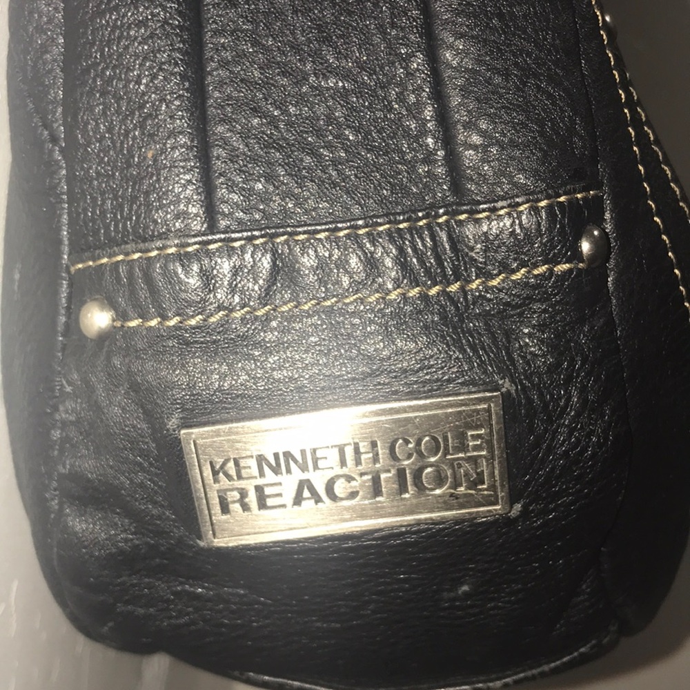 Black leather hobo bag